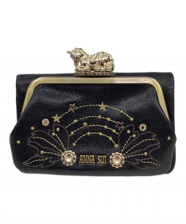 中古・古着通販】ANNA SUI (アナスイ) がま口財布 ブラック｜ブランド