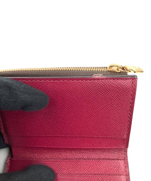 LOUIS VUITTON（ルイ ヴィトン）LOUIS VUITTON (ルイ ヴィトン) ポルトフォイユ・ゾエ ブラウン×エンジの古着・服飾アイテム
