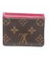 LOUIS VUITTON (ルイ ヴィトン) ポルトフォイユ・ゾエ ブラウン×エンジ：20000円