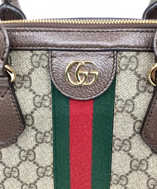 GUCCI（グッチ）GUCCI (グッチ) オフィディア GGミディアム トップハンドルバッグ ベージュの古着・服飾アイテム