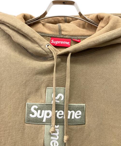 SUPREME（シュプリーム）Supreme (シュプリーム) Cross Box Logo Hooded Sweatshirt オリーブ サイズ:Mの古着・服飾アイテム