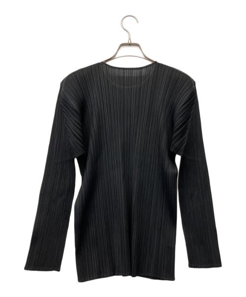ISSEY MIYAKE（イッセイミヤケ）ISSEY MIYAKE (イッセイミヤケ) プリーツブラウス ブラック サイズ:Mの古着・服飾アイテム