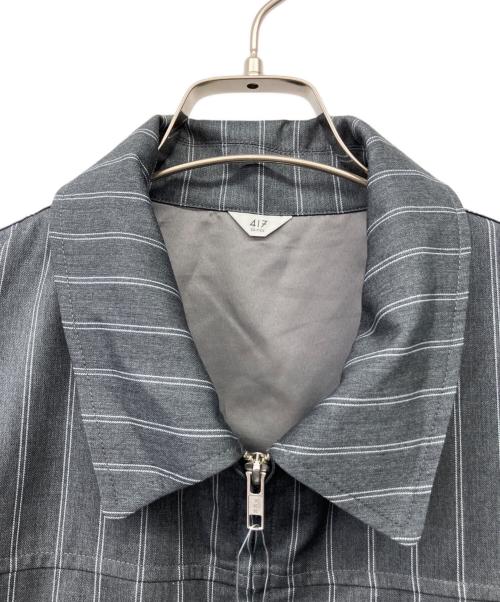 417 by EDIFICE（417 バイ エディフィス）417 by EDIFICE (417 バイ エディフィス) TRツイル ジップブルゾン グレー サイズ:L 未使用品の古着・服飾アイテム