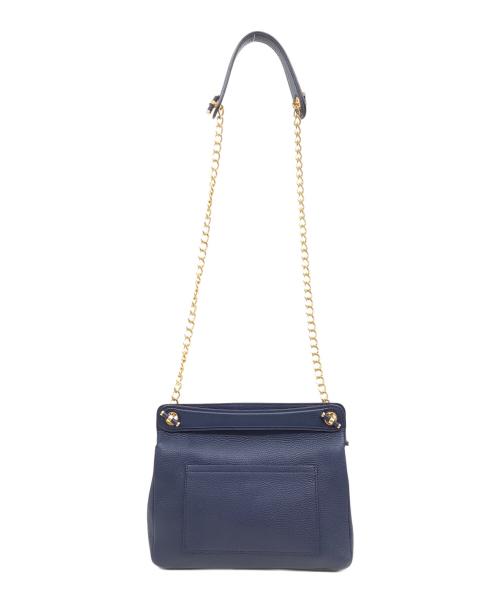 TORY BURCH（トリーバーチ）TORY BURCH (トリーバーチ) Britten Flap Shoulder Bag ネイビーの古着・服飾アイテム
