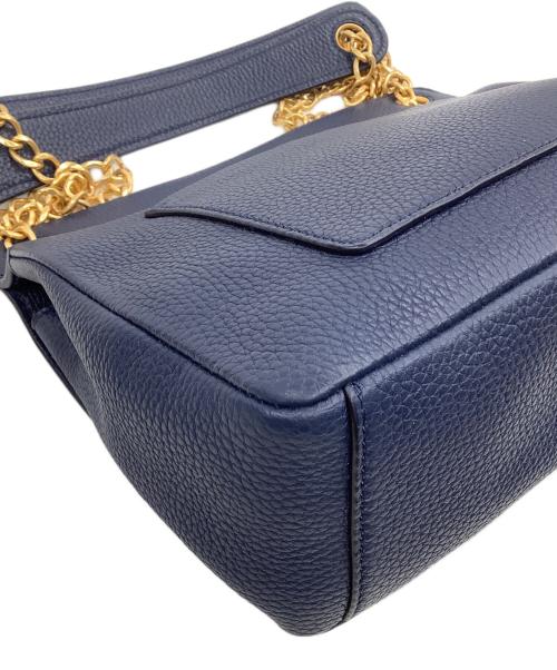 TORY BURCH（トリーバーチ）TORY BURCH (トリーバーチ) Britten Flap Shoulder Bag ネイビーの古着・服飾アイテム
