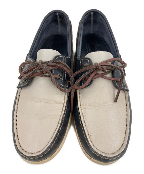 PARABOOT（パラブーツ）PARABOOT (パラブーツ) デッキシューズ ベージュ×ブラック サイズ:7 1/2の古着・服飾アイテム