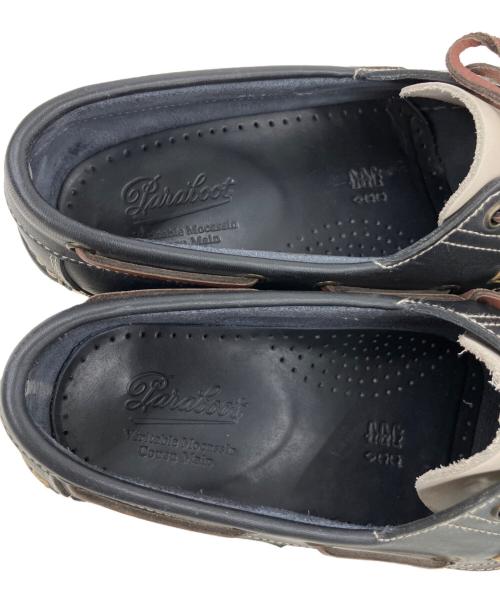 PARABOOT（パラブーツ）PARABOOT (パラブーツ) デッキシューズ ベージュ×ブラック サイズ:7 1/2の古着・服飾アイテム