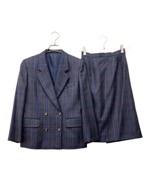 Burberry's（バーバリー）Burberry's (バーバリー) 90'sダブルスカートスーツ ネイビー サイズ:7Aの古着・服飾アイテム