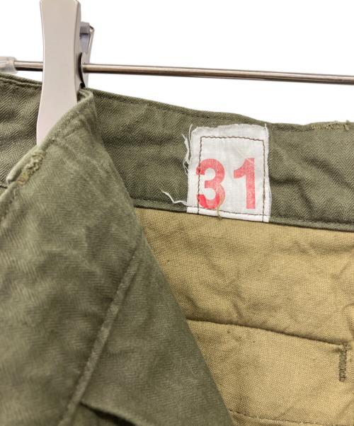French Army（フランス軍）French Army (フランス軍) ミリタリーカーゴパンツ オリーブ サイズ:78.5cm(W31)の古着・服飾アイテム