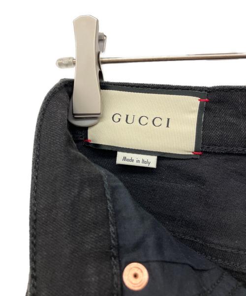 GUCCI（グッチ）GUCCI (グッチ) スキニーパンツ ブラック サイズ:81cm(W32)の古着・服飾アイテム