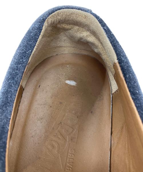 Salvatore Ferragamo（サルヴァトーレ フェラガモ）Salvatore Ferragamo (サルヴァトーレ フェラガモ) スウェードスニーカー ネイビー サイズ:9の古着・服飾アイテム