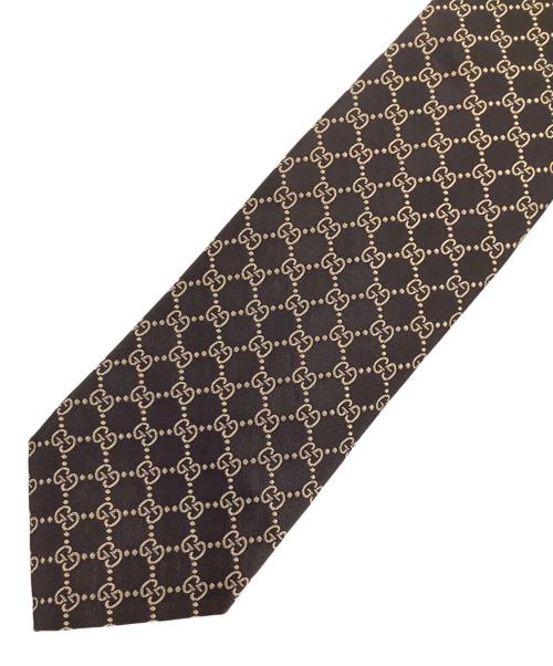 GUCCI（グッチ）GUCCI (グッチ) シルクネクタイ ブラウン サイズ:不明の古着・服飾アイテム