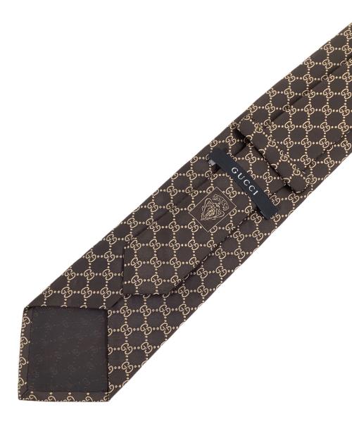 GUCCI（グッチ）GUCCI (グッチ) シルクネクタイ ブラウン サイズ:不明の古着・服飾アイテム