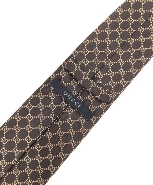GUCCI（グッチ）GUCCI (グッチ) シルクネクタイ ブラウン サイズ:不明の古着・服飾アイテム
