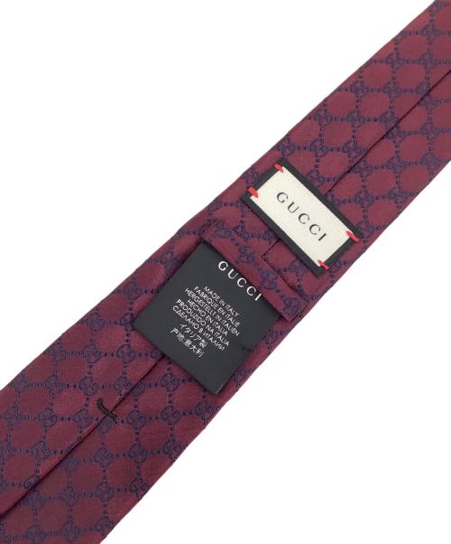 GUCCI（グッチ）GUCCI (グッチ) シルクネクタイ ワインレッド サイズ:不明の古着・服飾アイテム