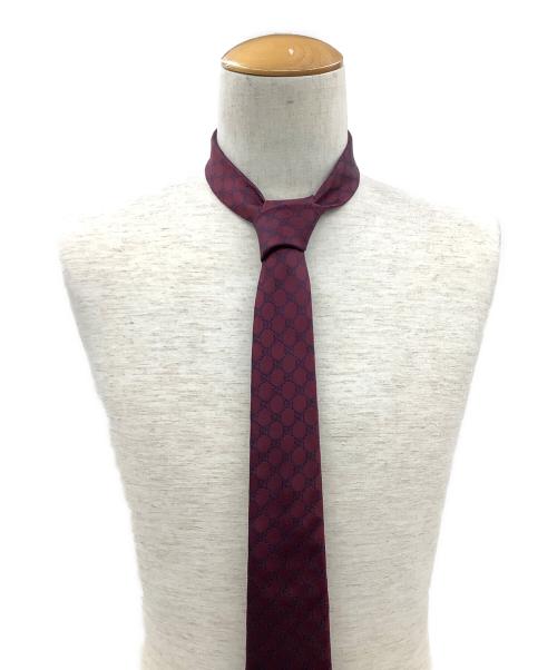 GUCCI（グッチ）GUCCI (グッチ) シルクネクタイ ワインレッド サイズ:不明の古着・服飾アイテム