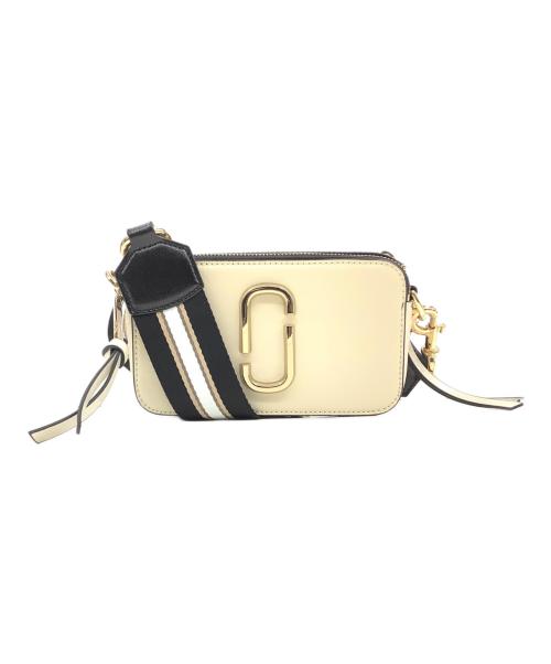 MARC JACOBS（マークジェイコブス）MARC JACOBS (マークジェイコブス) THE SNAPSHOT LEATHER CAMERA BAG ベージュ×ブラックの古着・服飾アイテム