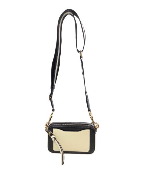 MARC JACOBS（マークジェイコブス）MARC JACOBS (マークジェイコブス) THE SNAPSHOT LEATHER CAMERA BAG ベージュ×ブラックの古着・服飾アイテム