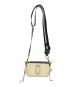 MARC JACOBS (マークジェイコブス) THE SNAPSHOT LEATHER CAMERA BAG ベージュ×ブラック：15000円