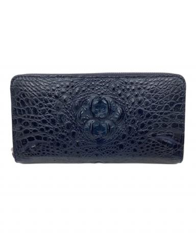 中古・古着通販】クロコダイル (クロコダイル) 長財布 ネイビー