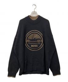 BOSS×PORSCHE（ボス×ポルシェ）の古着「Sweat Capsule-Logo Cotton / Wool Black BOSS」｜ブラック