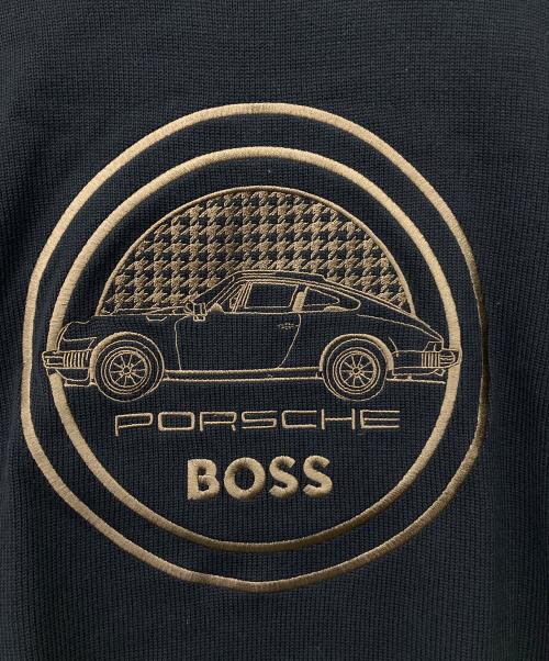 BOSS（ボス）BOSS (ボス) PORSCHE (ポルシェ) Sweat Capsule-Logo Cotton / Wool Black BOSS ブラック サイズ:XXLの古着・服飾アイテム