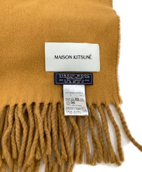 maison kitsune（メゾンキツネ）MAISON KITSUNE (メゾンキツネ) マフラー ブラウンの古着・服飾アイテム