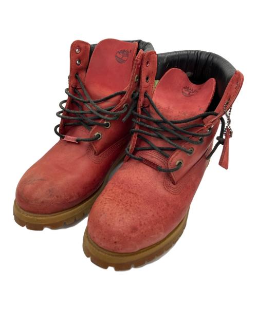 Timberland（ティンバーランド）Timberland (ティンバーランド) 編上げブーツ レッド サイズ:9の古着・服飾アイテム