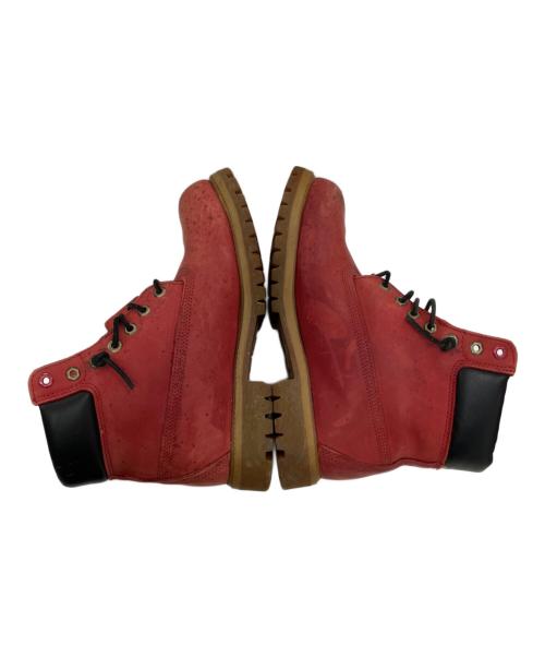 Timberland（ティンバーランド）Timberland (ティンバーランド) 編上げブーツ レッド サイズ:9の古着・服飾アイテム
