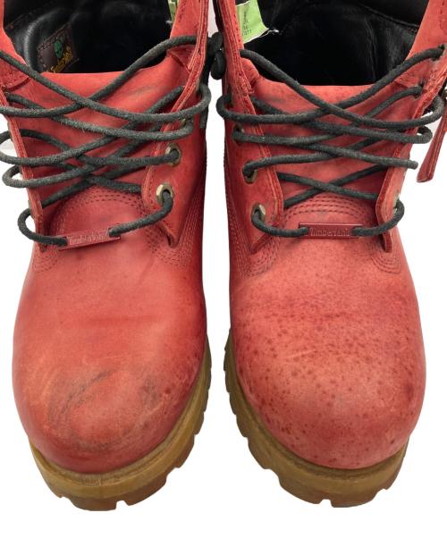Timberland（ティンバーランド）Timberland (ティンバーランド) 編上げブーツ レッド サイズ:9の古着・服飾アイテム
