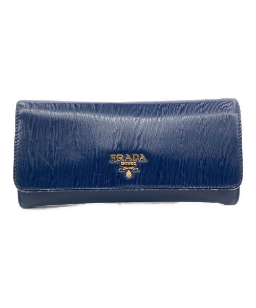PRADA（プラダ）PRADA (プラダ) 長財布 ネイビーの古着・服飾アイテム