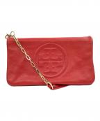 TORY BURCHトリーバーチ）の古着「チェーンショルダーバッグ」｜レッド