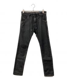 DIESEL（ディーゼル）の古着「コーティングデニムパンツ」｜ブラック