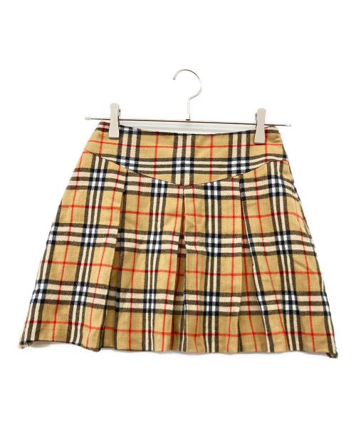 Burberry's（バーバリーズ）Burberry's (バーバリー) ショートラムウールスカート ベージュ サイズ:W25の古着・服飾アイテム