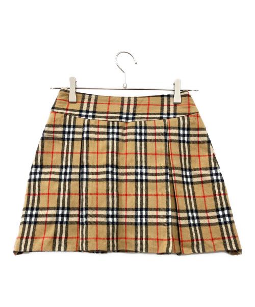 Burberry's（バーバリーズ）Burberry's (バーバリー) ショートラムウールスカート ベージュ サイズ:W25の古着・服飾アイテム