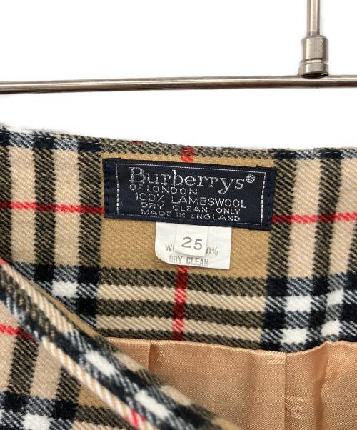 Burberry's（バーバリーズ）Burberry's (バーバリー) ショートラムウールスカート ベージュ サイズ:W25の古着・服飾アイテム