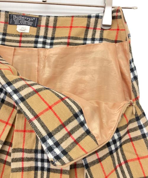Burberry's（バーバリーズ）Burberry's (バーバリー) ショートラムウールスカート ベージュ サイズ:W25の古着・服飾アイテム