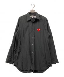 PLAY COMME des GARCONS（プレイコムデギャルソン）の古着「Shirt With Red Emblem Black」｜ブラック