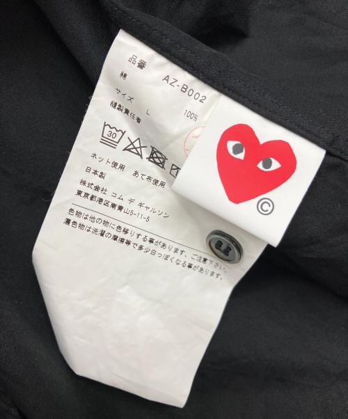 PLAY COMME des GARCONS（プレイコムデギャルソン）PLAY COMME des GARCONS (プレイコムデギャルソン) Shirt With Red Emblem Black ブラック サイズ:Lの古着・服飾アイテム