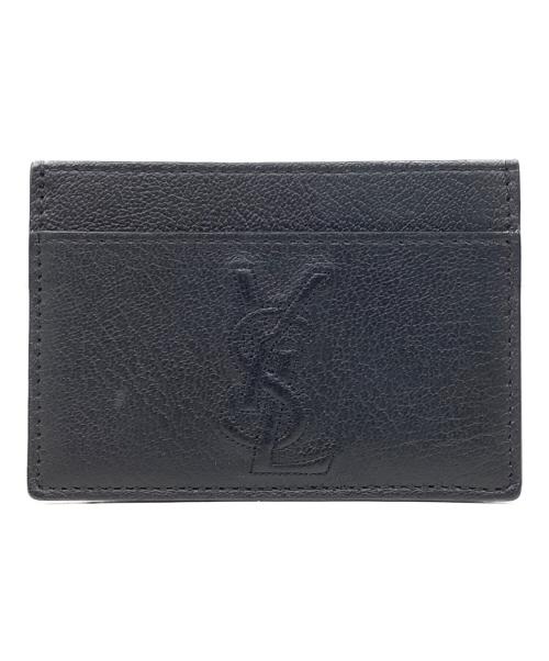 Yves Saint Laurent（イヴサンローラン）Yves Saint Laurent (イヴサンローラン) ステッチカサンドラ　カードケース ブラックの古着・服飾アイテム