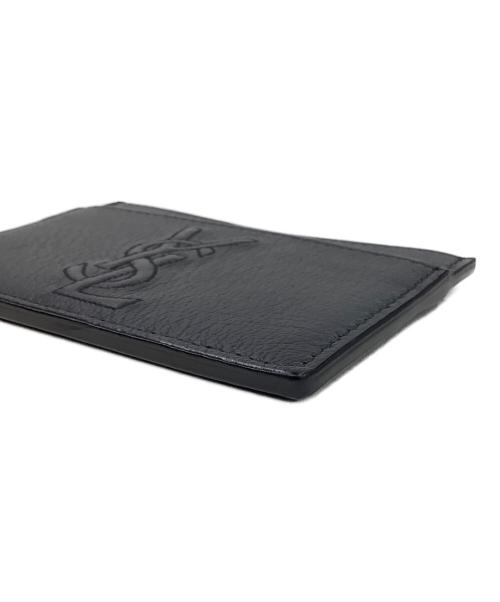 Yves Saint Laurent（イヴサンローラン）Yves Saint Laurent (イヴサンローラン) ステッチカサンドラ　カードケース ブラックの古着・服飾アイテム