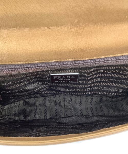 PRADA（プラダ）PRADA (プラダ) OLD PRADA　プラチェーン ショルダーバッグ ベージュの古着・服飾アイテム