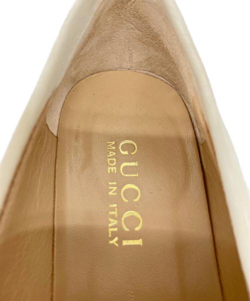 GUCCI（グッチ）GUCCI (グッチ) MOCASSINO PELLE MORS スウェード バンブー ベージュ サイズ:36の古着・服飾アイテム