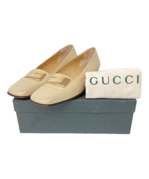 GUCCI（グッチ）GUCCI (グッチ) SCARPA BASSA PELLE GUAR ベージュ サイズ:36 1/2の古着・服飾アイテム