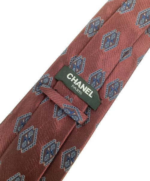 CHANEL（シャネル）CHANEL (シャネル) シルクネクタイ エンジ サイズ:不明の古着・服飾アイテム
