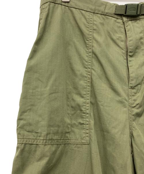 THE NORTHFACE PURPLELABEL（ザ・ノースフェイス パープルレーベル）THE NORTHFACE PURPLELABEL (ザ・ノースフェイス パープルレーベル) Ripstop Wide Cropped Pants カーキ サイズ:86(W34)の古着・服飾アイテム