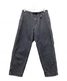 THE NORTHFACE PURPLELABEL（ザ・ノースフェイス パープルレーベル）の古着「Webbing Belt Denim Wide Tapered Pants」｜ブラック