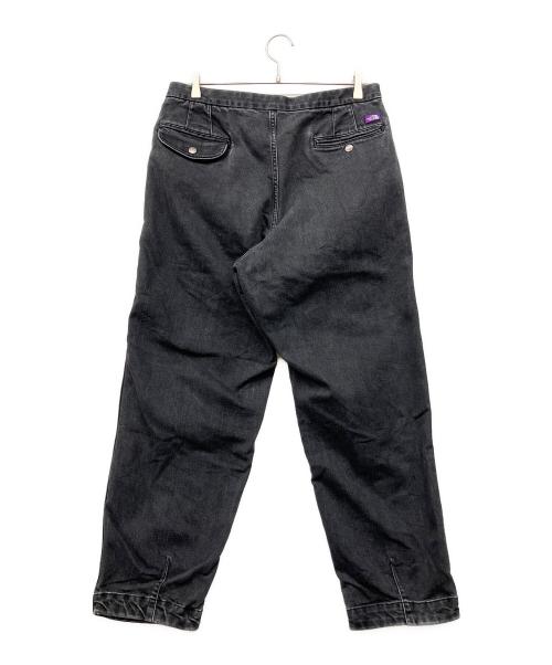 THE NORTHFACE PURPLELABEL（ザ・ノースフェイス パープルレーベル）THE NORTHFACE PURPLELABEL (ザ・ノースフェイス パープルレーベル) Webbing Belt Denim Wide Tapered Pants ブラック サイズ:81cm(W32)の古着・服飾アイテム
