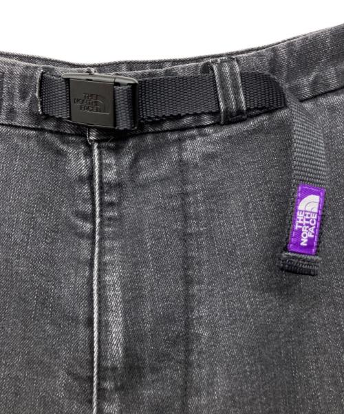 THE NORTHFACE PURPLELABEL（ザ・ノースフェイス パープルレーベル）THE NORTHFACE PURPLELABEL (ザ・ノースフェイス パープルレーベル) Webbing Belt Denim Wide Tapered Pants ブラック サイズ:81cm(W32)の古着・服飾アイテム