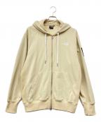 THE NORTH FACEザ ノース フェイス）の古着「Square Logo Full Zip」｜ベージュ